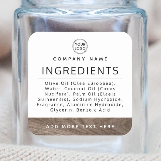 Etikett für Brotholzkörner Quadratischer Aufkleber