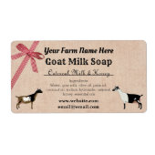 Etikett für Burlap- und Karierte Ziegenmilch (Vorne)