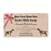 Etikett für Burlap- und Karierte Ziegenmilch (Vorne)