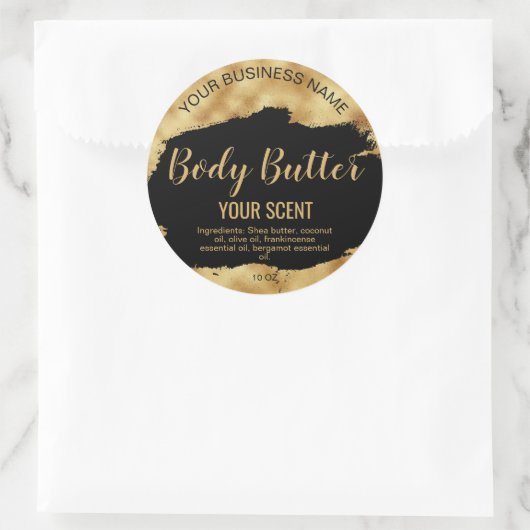 Etikett für Butterbrot Runder Aufkleber (Tasche)