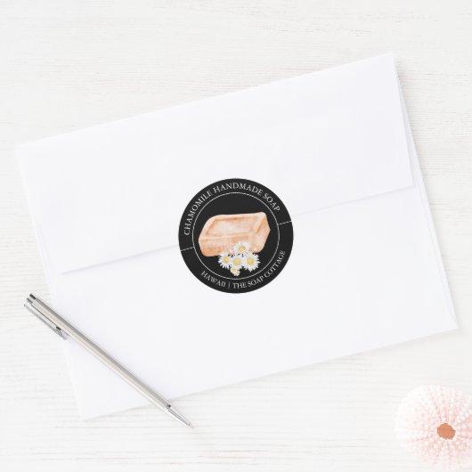 Etikett für Chamomile-Seife Runder Aufkleber (Umschlag)