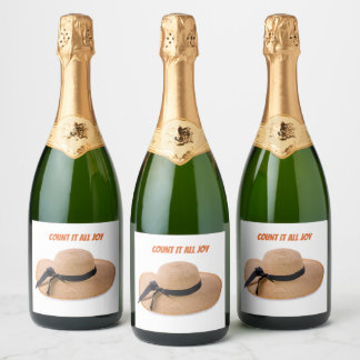 Etikett für Champagner "Alles als Freude zählen"