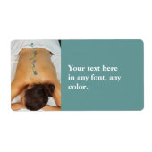 Etikett für coole Steinmassage (Vorne)