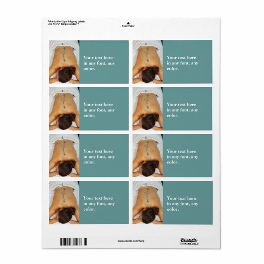 Etikett für coole Steinmassage (Vorne)