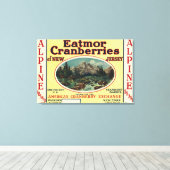 Etikett für Cranberries im Alpenraum Leinwanddruck (Insitu (Holzboden))