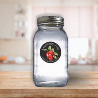 Etikett für Cranberry-Jelly für Heimkonserven Runder Aufkleber