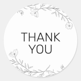 Etikett für Daniella Floral Runder Aufkleber