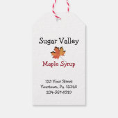 Etikett für das Ahornblatt Geschenkanhänger (Rückseite)