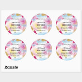 Etikett für das Aquarellkor Runder Aufkleber (Blatt)