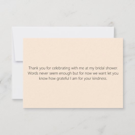 Etikett für das elegante Blumengrenzpapier Dankeskarte (Rückseite)