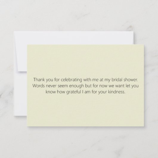 Etikett für das elegante Blumengrenzpapier Dankeskarte (Rückseite)