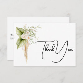 Etikett für das elegante Blumengrenzpapier Dankeskarte