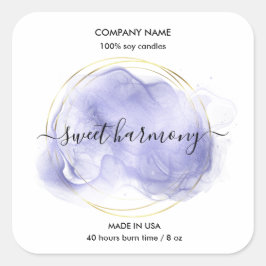 Etikett für das Etikett der Kerze Quadratischer Aufkleber