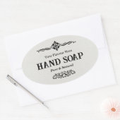 Etikett für das Etikett der Seife Ovaler Aufkleber (Umschlag)