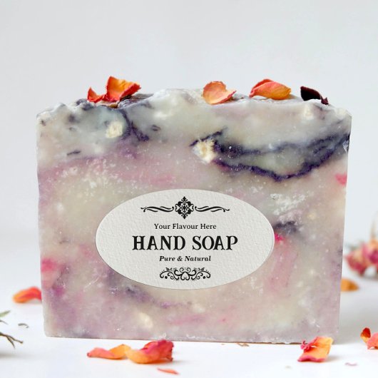 Etikett für das Etikett der Seife Ovaler Aufkleber