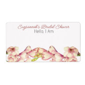 Etikett für das Etikett des Blumengrenzbildes mit (Vorne)