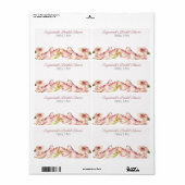 Etikett für das Etikett des Blumengrenzbildes mit (Vorne)