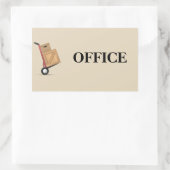 Etikett für das Feld "Verschieben" - Büro Rechteckiger Aufkleber (Tasche)