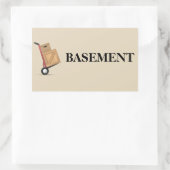 Etikett für das Feld "Verschieben" - Keller Rechteckiger Aufkleber (Tasche)