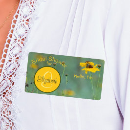 Etikett für das Floral-Brautparty