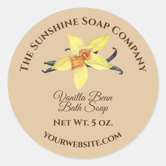 Etikett für das Gesicht und das Körperarzneimittel Runder Aufkleber (Vorderseite)