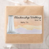 Etikett für das Hochzeitfarbenzeichen (Insitu)