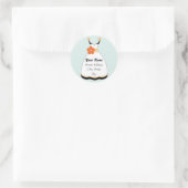 Etikett für das Hochzeitkleid Runder Aufkleber (Tasche)