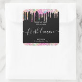 Etikett für das Kerzenkennzeichen Holograph Tropfe Quadratischer Aufkleber (Tasche)