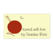 Etikett für das Knittergeschenk (Vorne)