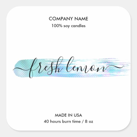 Etikett für das Kronenetikett Quadratischer Aufkleber (Vorderseite)