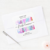 Etikett für das Kronenetikett Quadratischer Aufkleber (Umschlag)