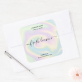 Etikett für das Kronenetikett Quadratischer Aufkleber (Umschlag)