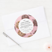 Etikett für das Lebensmittelrecht niedliche Hütte Runder Aufkleber (Umschlag)