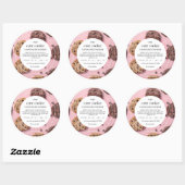 Etikett für das Lebensmittelrecht niedliche Hütte Runder Aufkleber (Blatt)