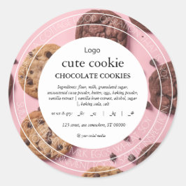 Etikett für das Lebensmittelrecht niedliche Hütte Runder Aufkleber