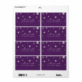 Etikett für das lila und silberne Party (Vorne)