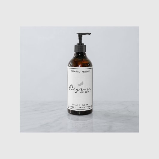 Etikett für das Minimalistische Bio Hautpflegeprod Rechteckiger Aufkleber