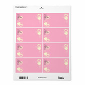 Etikett für das rosa Herz-Eyelet-Hintergrund (Vorne)