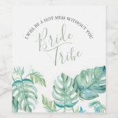 Etikett für das tropische Leaf-Bridesmaid-Label (Einzelnes Label)