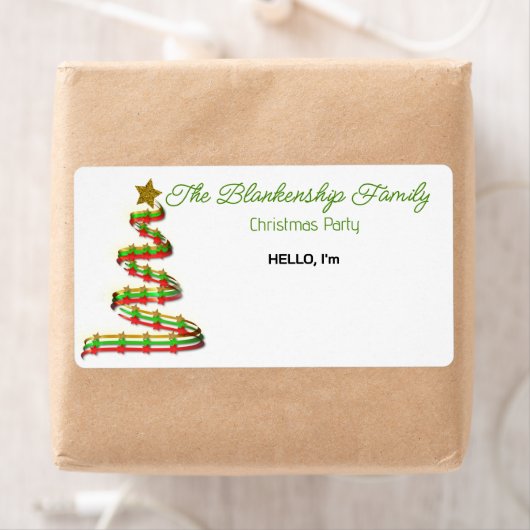 Etikett für das Weihnachtsbaum-Etikett (Insitu)