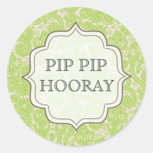 Etikett für das Zitronengrün-Brautparty Runder Aufkleber
