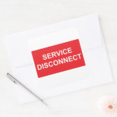 Etikett für den Aufkleber "Notabschaltung" (Umschlag)