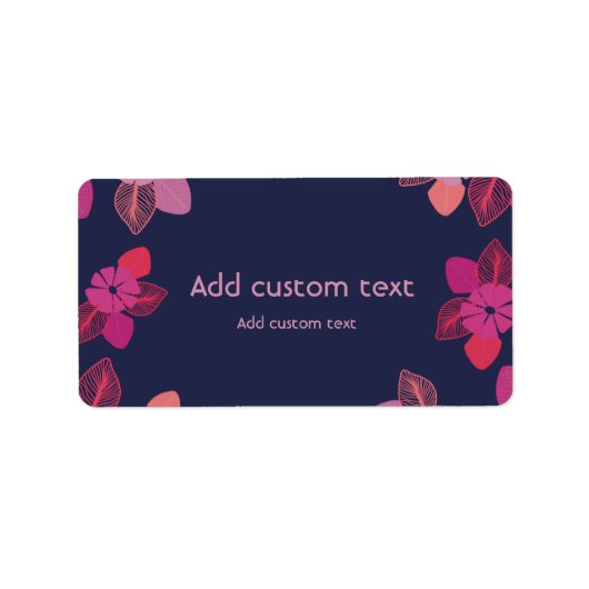 Etikett für den Blumen-eleganten Aufkleber Adressaufkleber (Vorne)