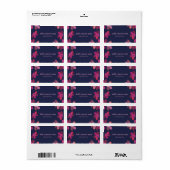 Etikett für den Blumen-eleganten Aufkleber Adressaufkleber (Vorne)