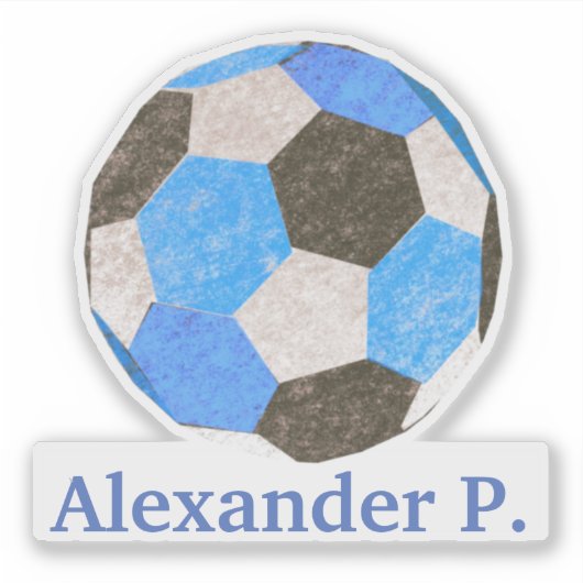 Etikett für den Fußball des Kindes (Vorderseite)