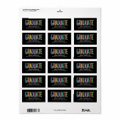 Etikett für den hellen und farbigen Abschluss Adressaufkleber (Vorne)