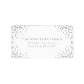 Etikett für den Silber-Glitzer III Adressaufkleber (Vorne)