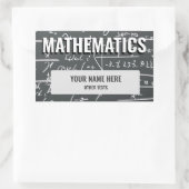 Etikett für den Sticker der mathematischen Schule (Tasche)