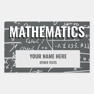 Etikett für den Sticker der mathematischen Schule