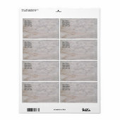 Etikett für den Transport aus weißem Marmor (Vorne)